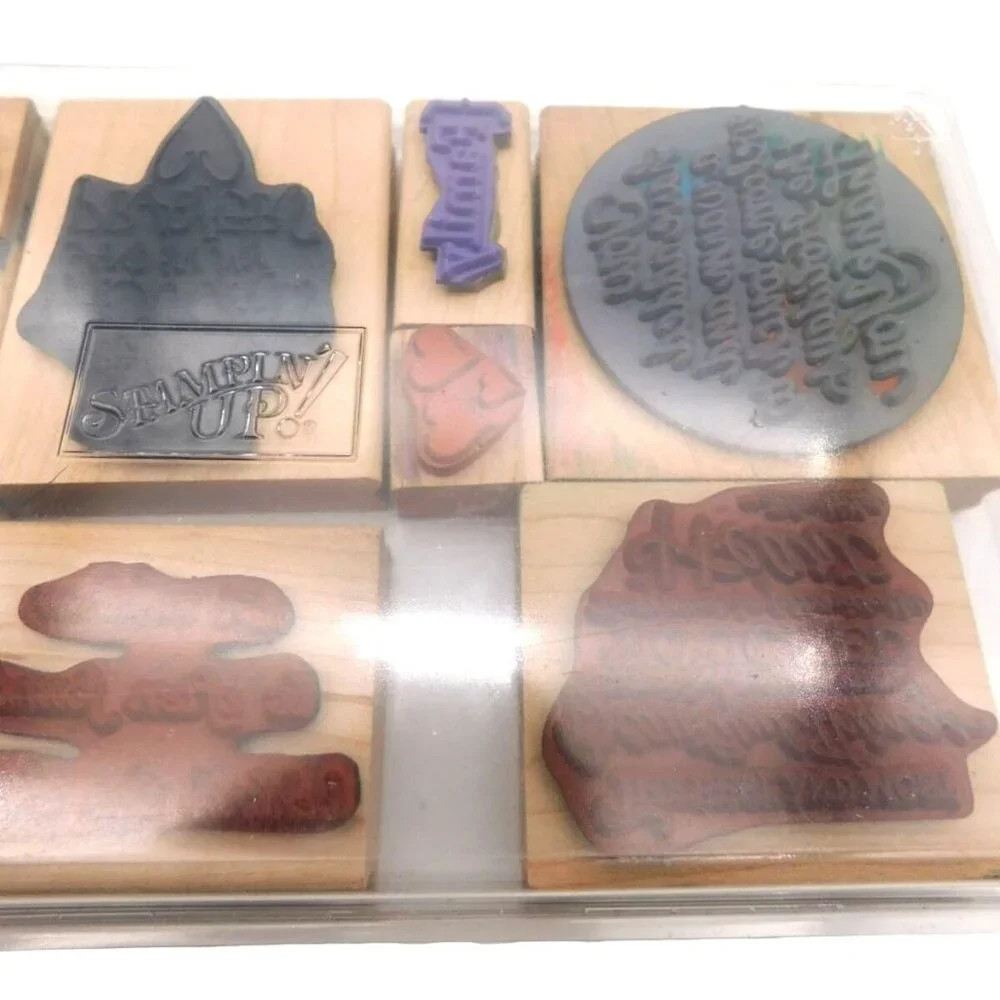 Scrapbook Rubber Stamps Lot Alphabet Inspirational Messages Faith Stampendous